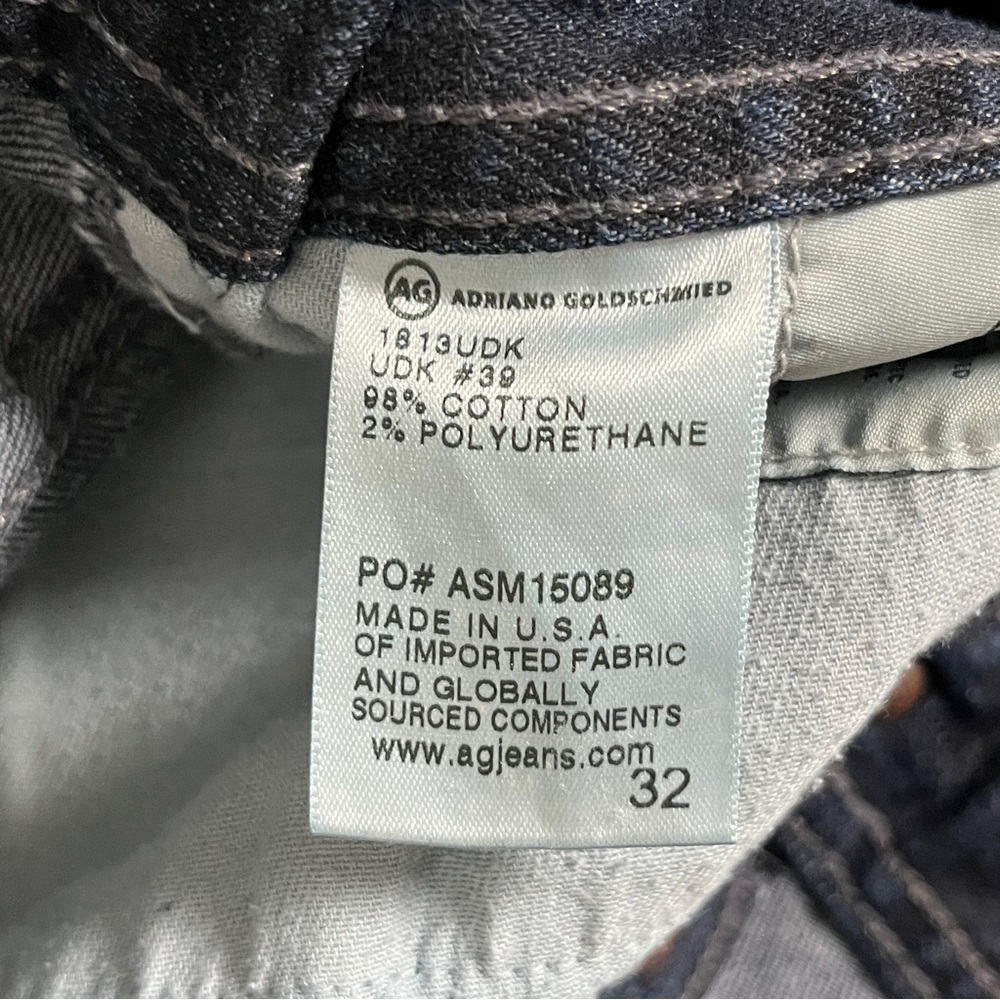 AG Adriano Goldschmied 'The Pipe' High Rise Cropped Jeans Vintage Wash Unisex 32 - Picture 10 of 16